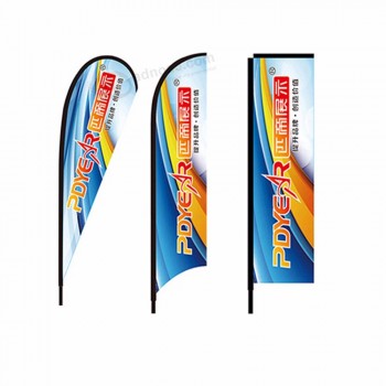 Impression personnalisée promotionnelle volante swooper drapeaux en plumes