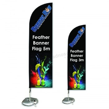 Venda quente design personalizado promoção pena bandeira voando banner