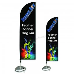 Venta caliente diseño personalizado promoción pluma bandera bandera voladora