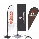 2020 Yizhan Supply Factory Publicité Tear Drop Flying Custom Banner Beach Flag