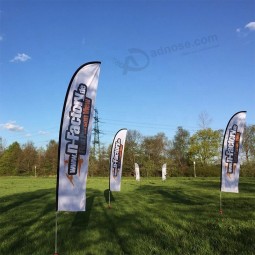 outdoor event sports flying knife feather beach flag advertising banner printing