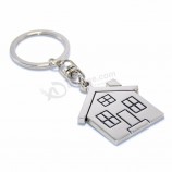 Engraved House Home Shaped Keychain Estate Company Promotional Gifts Key Fob Low MOQ Blank Metal Custom House Key Chain