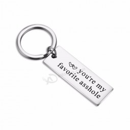 llavero de acero inoxidable de regalo personalizado grabado en metal, llavero, llavero