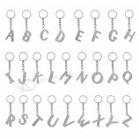 Wholesale Letters Keychain Alphabet Metal Ring Diamond Personalized Letter Key Chain