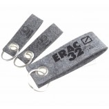 online winkelen gratis verzending custom laserlogo private label pop charme dier hotel vilt stof ring sleutelhanger metalen diy