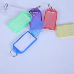 定制多色塑料钥匙扣记忆棒行李箱ID袋钥匙名称标签带钥匙圈的标签