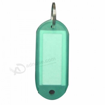 最低塑料彩色钥匙扣标签，带开口环迷你便携式钥匙标签