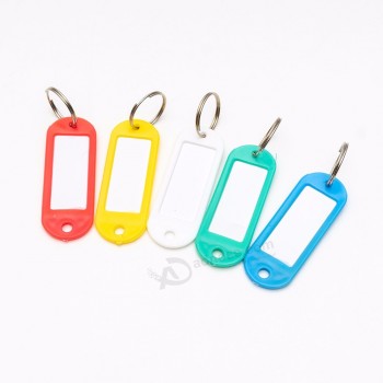 Porte-clés en plastique coloré Étiquettes de bagages avec cartes de visite Porte-clés assortis Étiquettes d’identification pour de nombreuses utilisations - Trousseaux de clés