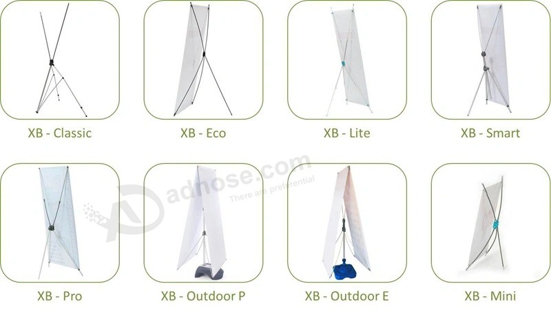 Tamaño estándar ajustable 60 * 160 80 * 180 cm X soporte de banner