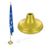 Mât de drapeau intérieur en aluminium argenté doré de 235 cm