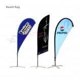 Publicité Polyester Volant Extérieur Plume Drapeau Drapeau de plage