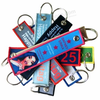 personnalité personnalisée brodé porte-clés supprimer le porte-clés de vol monogramme vol voiture tissu bagages porte-clés