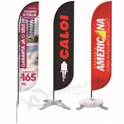 outdoor beach banner feather teardrop floor wind flag stand