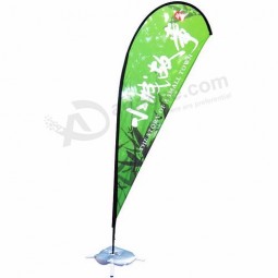 Цена завода прочный 100% полиэстер слезинка флаг рекламное использование открытый летающий пляж флаг баннер с