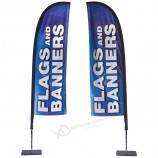 Bannière de drapeau de plage de plume de logo personnalisé de haute qualité de 4,5 m