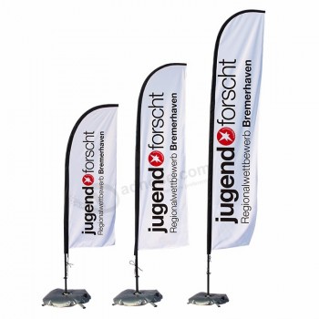 Drapeau de plage publicitaire de plume extérieure personnalisée portable portable
