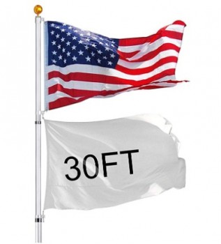 asta de la bandera al aire libre soporte de la bandera 16 pies 20 pies 25 pies 30 pies poste telescópico de aluminio de alta calidad flexible
