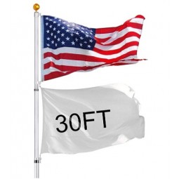outdoor flag pole flag stand 16ft 20ft 25ft 30ft  aluminum telescopic  pole high quality flexible