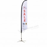 Sublimation Double Faces Promotion Hirondelle Aile Drapeau / Bannière de plume avec Flag Pole Stand
