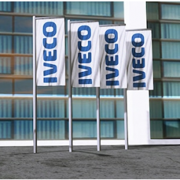 polyester iveco rectangle pole banner flag custom