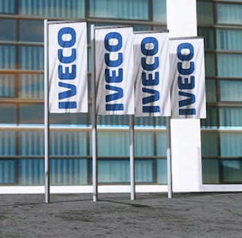 polyester iveco rectangle pole banner flag custom