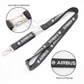 изготовленный на заказ шнурок airbus печати силикона с логотипом лазера