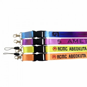 Sublimation printer logo ribbon custom printed lanyard