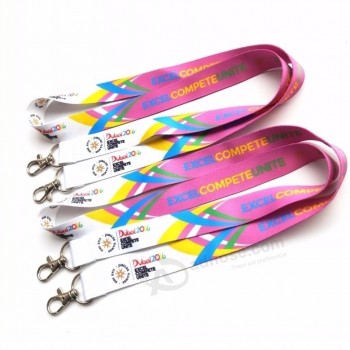 Blank Promotion Plain Personalized Polyester Neck Sublimation Printing Lanyards With Logo Custom Printed Lanyard