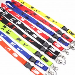 Multi color Keychain Holder Safety Polyester Neck Straps Nike Lanyard for phone,key and ID