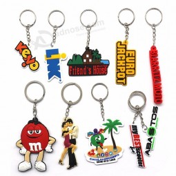 Christmas keyring custom logo 2d 3d soft pvc rubber keychain