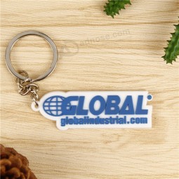 Großhandel hochwertige PVC 2D Schlüsselanhänger benutzerdefinierte Logo Förderung benutzerdefinierte Gummi weichen PVC Schlüsselbund