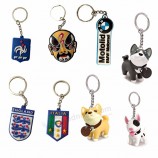 groothandel gepersonaliseerde rubber cartoon schattige 3d aangepaste zachte pvc sleutelhanger