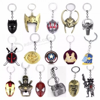 Fournisseurs de haute qualité llaveros marvel style design thor hammer porte-clés riche logo décapsuleur en métal personnalisé avengers porte-clés fournisseurs
