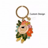 Fabricantes de porcelana aleación de zinc hierro metal personalizado personalizado esmalte duro llaveros