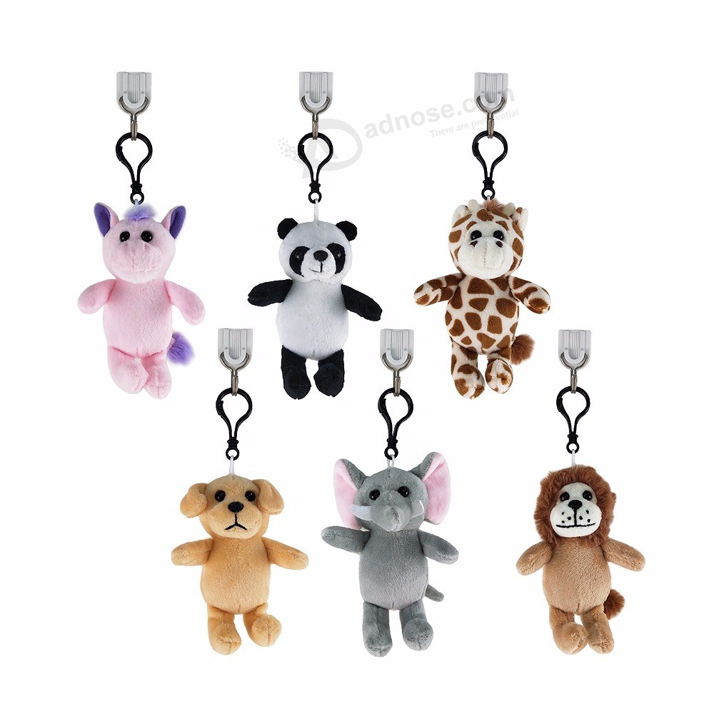 custom cute soft stuffed furry animal doll plush toy keychains