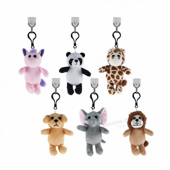 goedkope custom schattige zachte gevulde harige dieren pop knuffel sleutelhangers