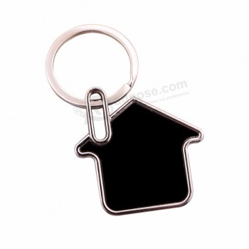 promotional Use custom house shape Key chain real-estate advertising gift keychain