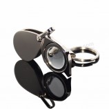 promotionele souvenir geschenken legering hand met vergrootglas Sleutelhanger ringhouder metalen mini vergrootglas sleutelhanger