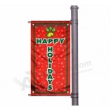 Joyeuses Fêtes Bannière de mât lumineux
