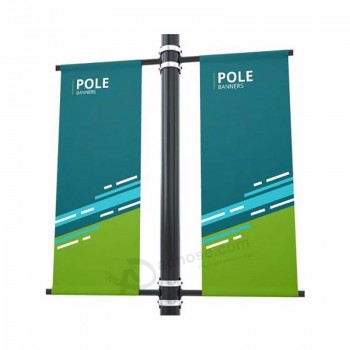 Road side pole banner double sides printed vinyl banner