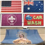 Usine d’approvisionnement personnalisé Logo Motif 3X5 4X6 5X8 FT et d’autres grandes bannières de drapeau géant personnalisées