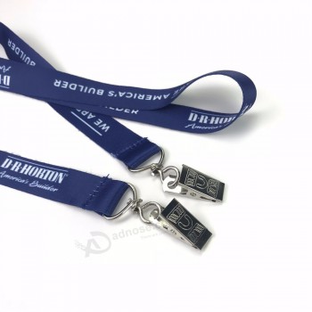 imbracatura per cordino imbracatura porta badge / landyard e portachiavi in ​​pvc con cordino in poliestere