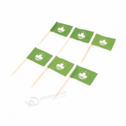 2020 superieure kwaliteit hot selling verschillende landen mini berken en bamboe burger tandenstoker vlag