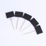 food decorative accessories black paper toothpick flag with customized pattern