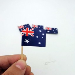 wholesale promotional decorative cupcake flag picks wood toothpicks