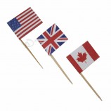 disposable party food picks, toothpicks flag, toothpick flags with logo