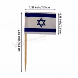 Vente en gros personnalisé d’impression alimentaire drapeau d’anniversaire cure-dent / papier drapeau de fête cure-dent