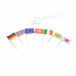 Descartáveis ​​bandeira personalizada palitos palitos bandeiras design personalizado bandeira decorativa varas festa picaretas