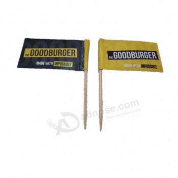 Sonderdruck 4x2,5 cm gute Burger Wrap beschichtete Papier Zahnstocher Flagge