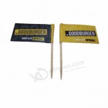 custom printing 4x2.5cm good burger wrap coated paper toothpick flag